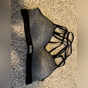 Gray VS sports bra (open back)